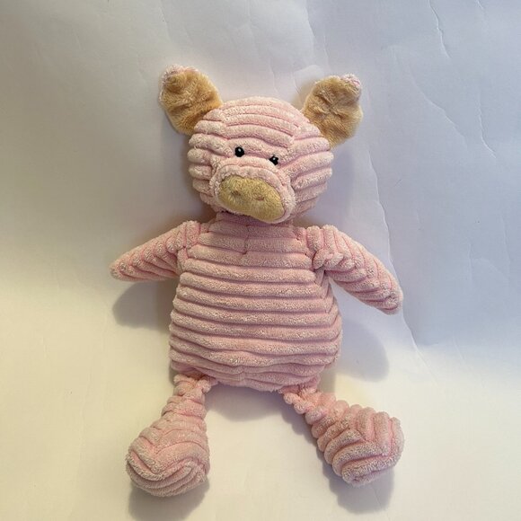 Unipak Kordy Pink Pig Plush Stuffed Animal Toy 14" wide wale corduroy - Picture 1 of 11